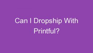 Read more about the article Can I Dropship With Printful?