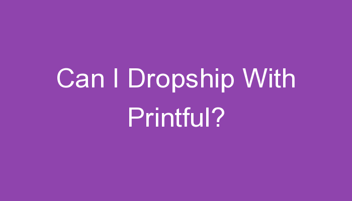 You are currently viewing Can I Dropship With Printful?