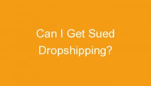 Read more about the article Can I Get Sued Dropshipping?