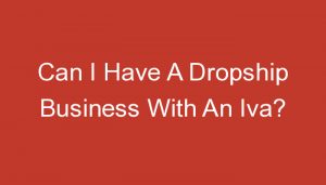Read more about the article Can I Have A Dropship Business With An Iva?