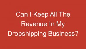 Read more about the article Can I Keep All The Revenue In My Dropshipping Business?