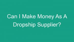 Read more about the article Can I Make Money As A Dropship Supplier?