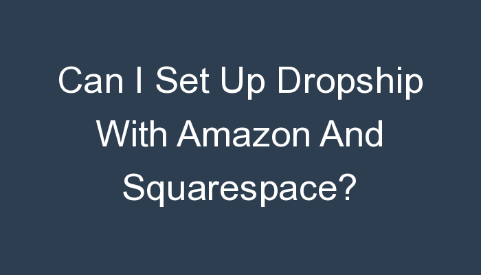 You are currently viewing Can I Set Up Dropship With Amazon And Squarespace?