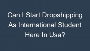 Read more about the article Can I Start Dropshipping As International Student Here In Usa?