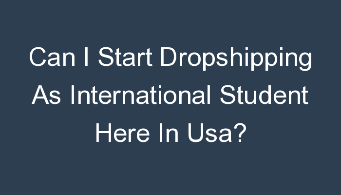You are currently viewing Can I Start Dropshipping As International Student Here In Usa?