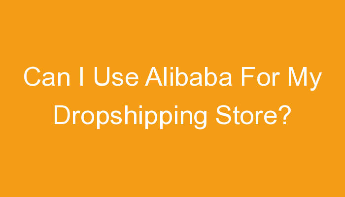 You are currently viewing Can I Use Alibaba For My Dropshipping Store?