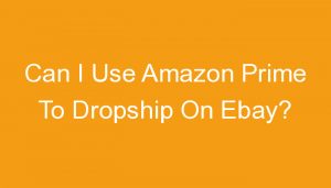 Read more about the article Can I Use Amazon Prime To Dropship On Ebay?