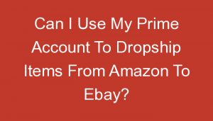 Read more about the article Can I Use My Prime Account To Dropship Items From Amazon To Ebay?