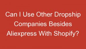 Read more about the article Can I Use Other Dropship Companies Besides Aliexpress With Shopify?