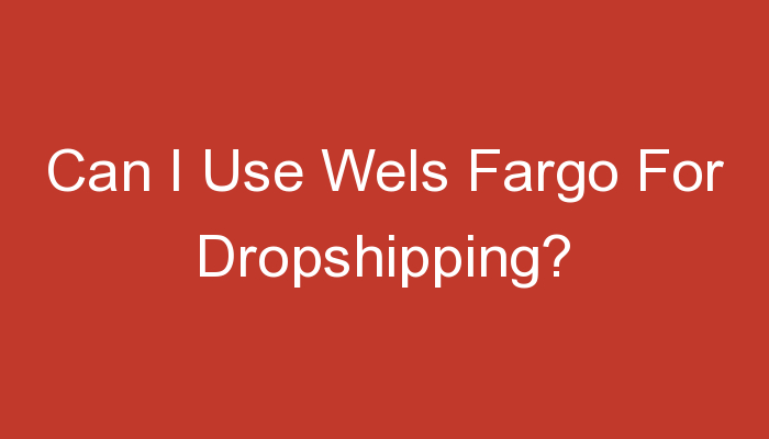 You are currently viewing Can I Use Wels Fargo For Dropshipping?