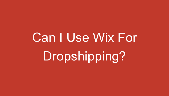 You are currently viewing Can I Use Wix For Dropshipping?