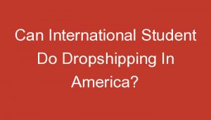 Read more about the article Can International Student Do Dropshipping In America?