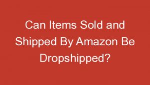 Read more about the article Can Items Sold and Shipped By Amazon Be Dropshipped?
