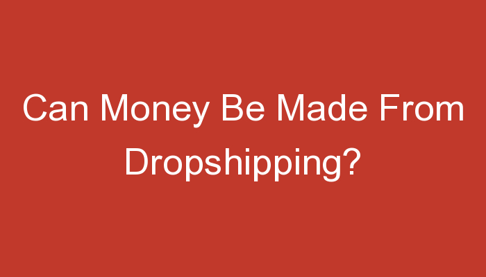 You are currently viewing Can Money Be Made From Dropshipping?
