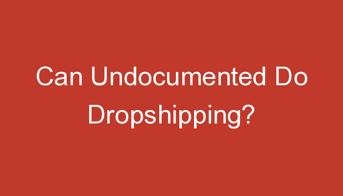 You are currently viewing Can Undocumented Do Dropshipping?