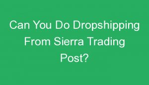 Read more about the article Can You Do Dropshipping From Sierra Trading Post?