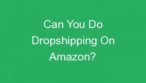 Read more about the article Can You Do Dropshipping On Amazon?
