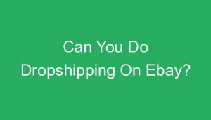 Read more about the article Can You Do Dropshipping On Ebay?