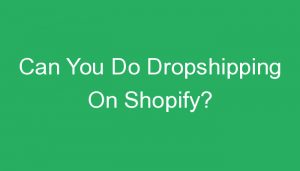 Read more about the article Can You Do Dropshipping On Shopify?