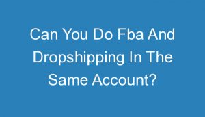 Read more about the article Can You Do Fba And Dropshipping In The Same Account?