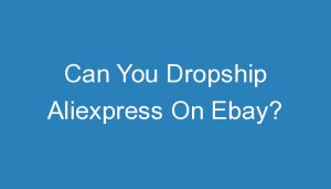 Read more about the article Can You Dropship Aliexpress On Ebay?