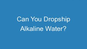 Read more about the article Can You Dropship Alkaline Water?
