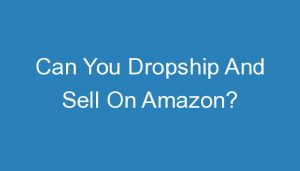Read more about the article Can You Dropship And Sell On Amazon?