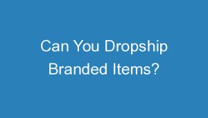 Read more about the article Can You Dropship Branded Items?