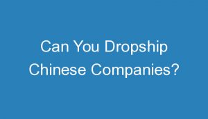 Read more about the article Can You Dropship Chinese Companies?