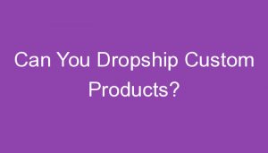 Read more about the article Can You Dropship Custom Products?