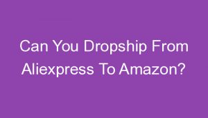 Read more about the article Can You Dropship From Aliexpress To Amazon?
