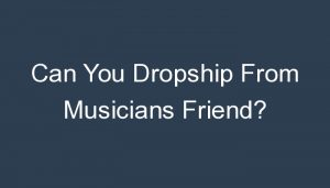 Read more about the article Can You Dropship From Musicians Friend?