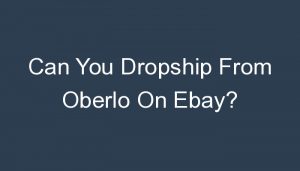 Read more about the article Can You Dropship From Oberlo On Ebay?