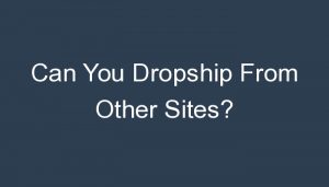 Read more about the article Can You Dropship From Other Sites?