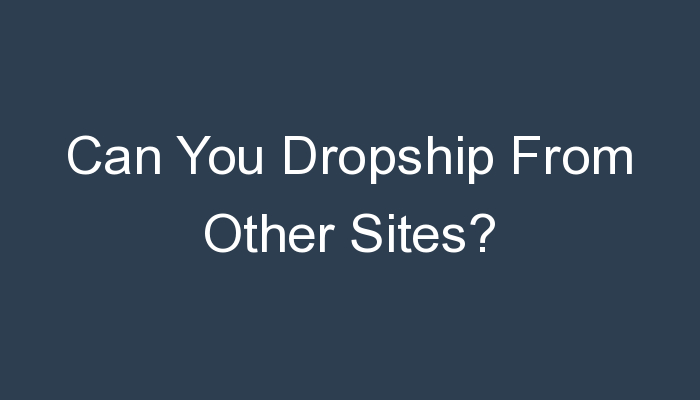 You are currently viewing Can You Dropship From Other Sites?