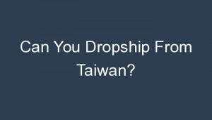 Read more about the article Can You Dropship From Taiwan?