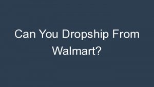 Read more about the article Can You Dropship From Walmart?