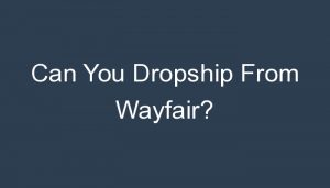 Read more about the article Can You Dropship From Wayfair?
