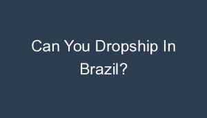 Read more about the article Can You Dropship In Brazil?