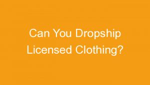 Read more about the article Can You Dropship Licensed Clothing?
