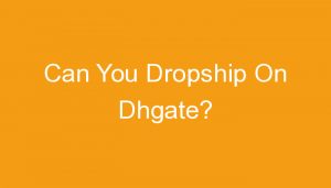 Read more about the article Can You Dropship On Dhgate?