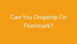 Read more about the article Can You Dropship On Poshmark?