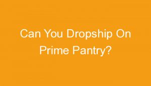 Read more about the article Can You Dropship On Prime Pantry?