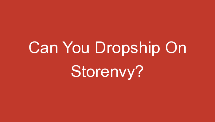 You are currently viewing Can You Dropship On Storenvy?