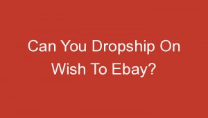 Read more about the article Can You Dropship On Wish To Ebay?