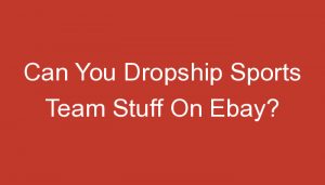 Read more about the article Can You Dropship Sports Team Stuff On Ebay?