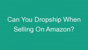 Read more about the article Can You Dropship When Selling On Amazon?