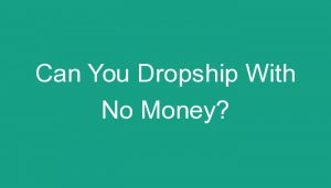 Read more about the article Can You Dropship With No Money?