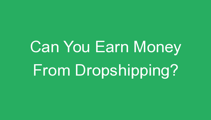 You are currently viewing Can You Earn Money From Dropshipping?