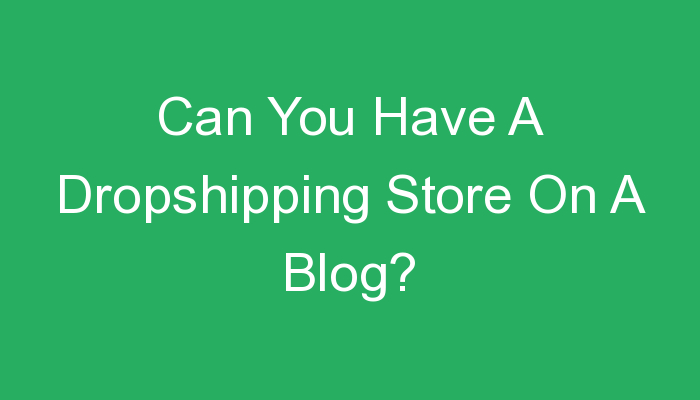 You are currently viewing Can You Have A Dropshipping Store On A Blog?